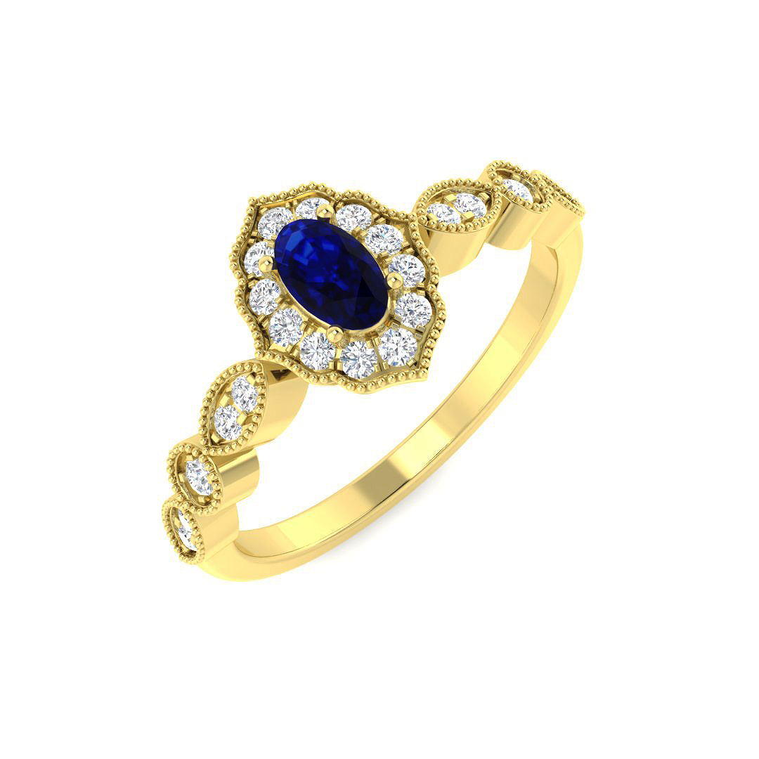 Vintage Ring in 9K Yellow Gold