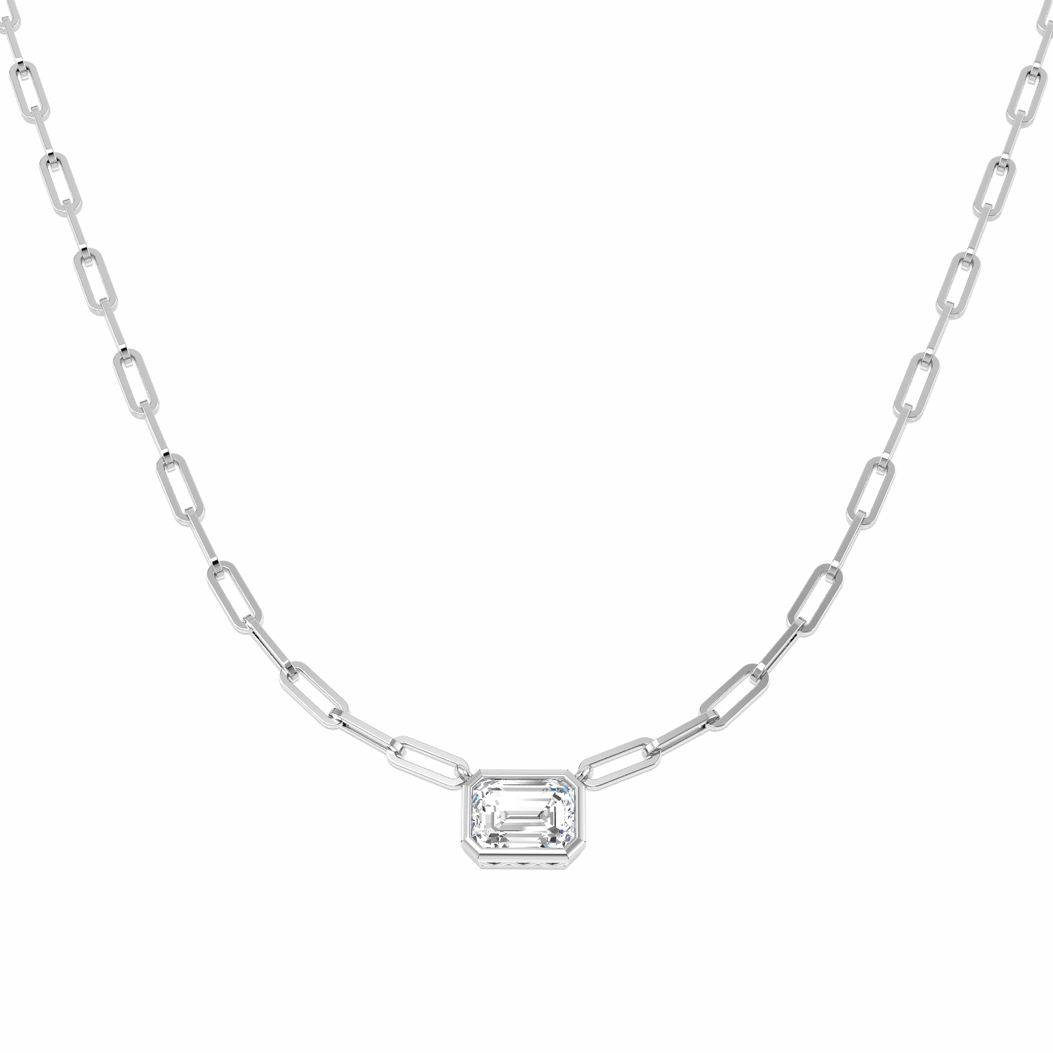 3.01ct Lab-Grown Diamond Solitaire Necklace in 9K White Gold