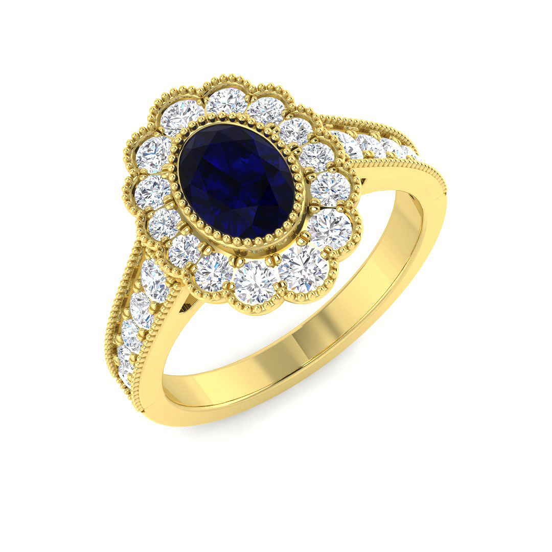 Vintage Ring in 9K Yellow Gold
