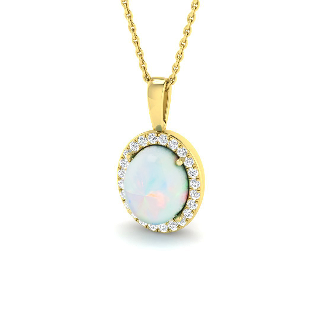 Opal Pendant in 9K Yellow Gold