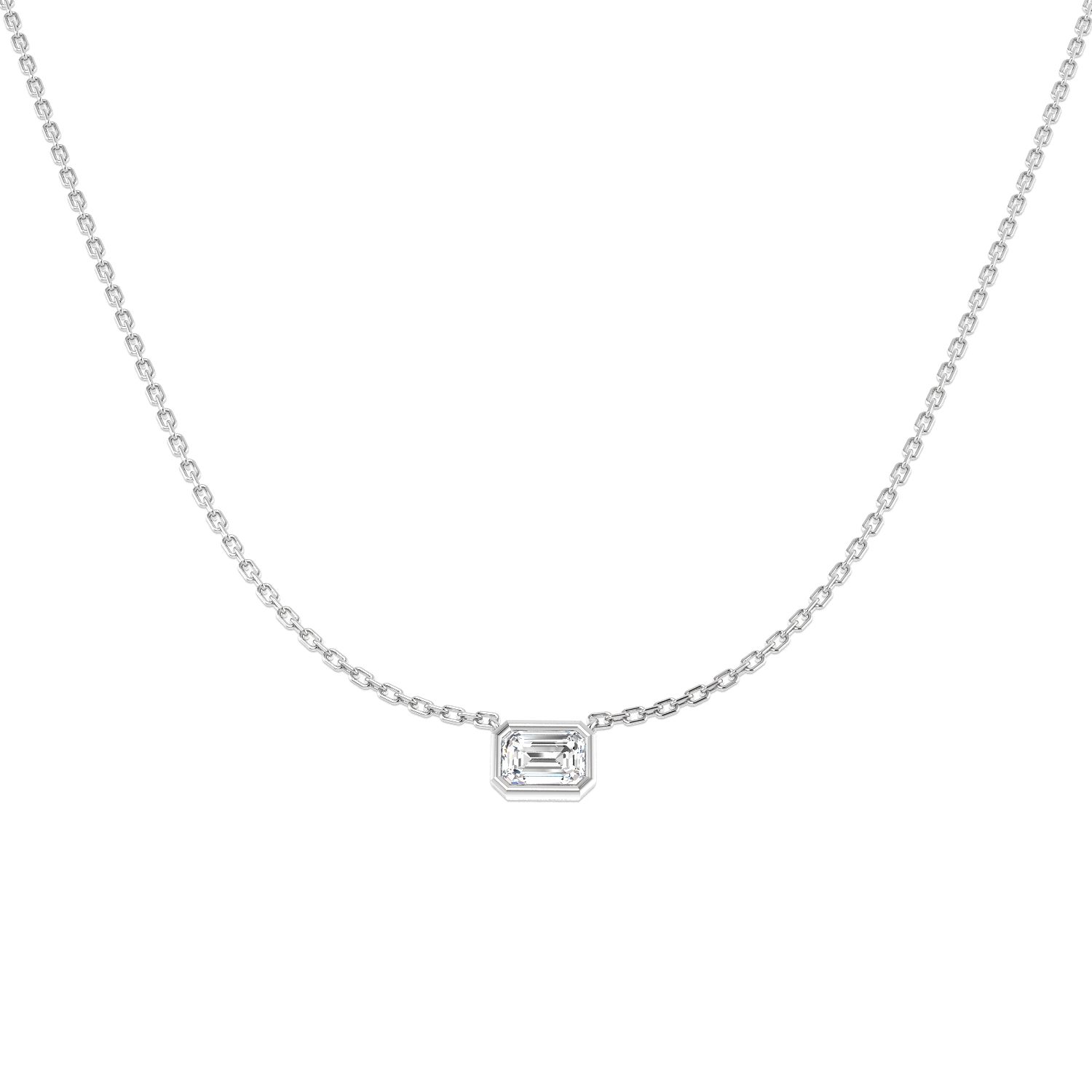 0.52ct Lab-Grown Diamond Solitaire Necklace in 9K White Gold