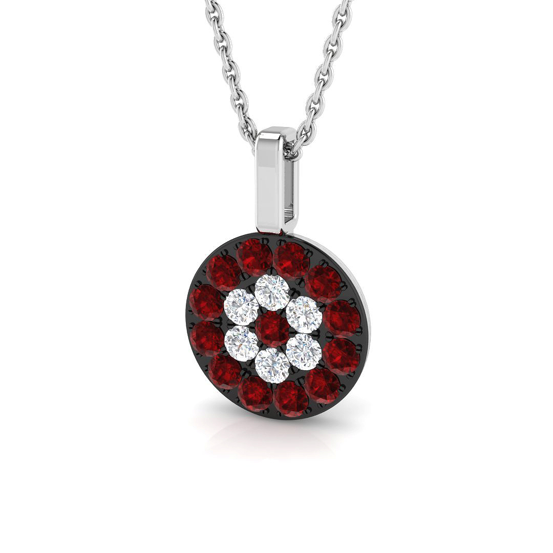 Ruby Pendant in 9K White Gold