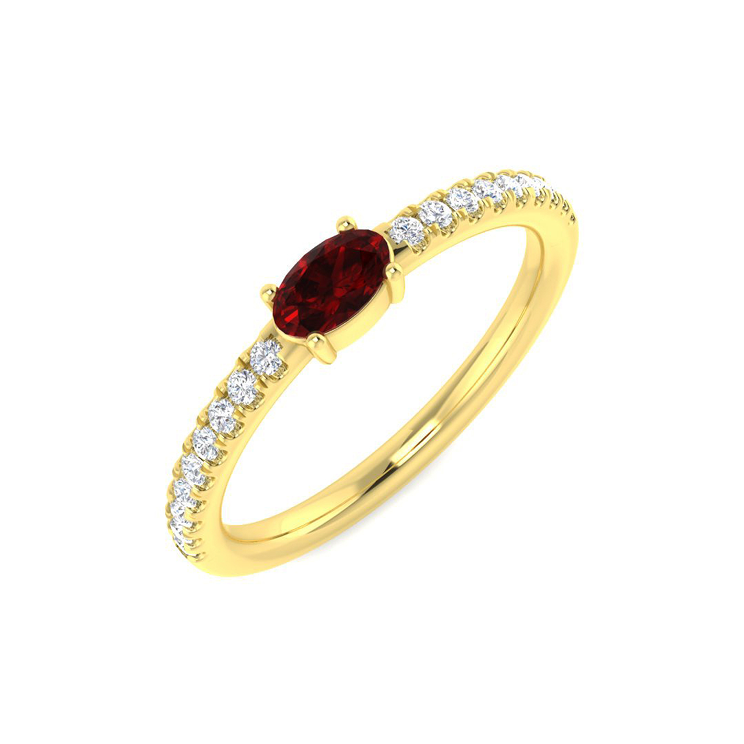 Ruby Ring in 18K Yellow Gold
