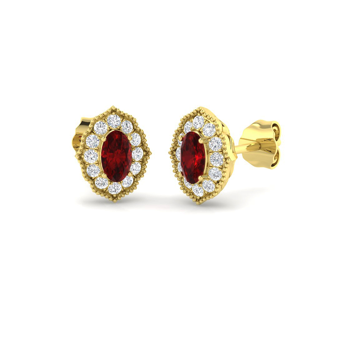 Vintage Earrings in 9K Yellow Gold
