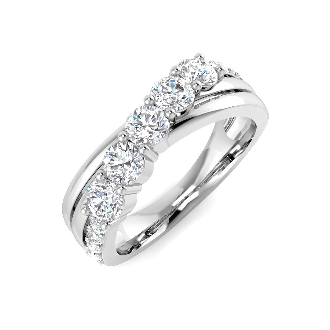 0.93ct Lab-Grown Diamond Fancy Ring in 9K White Gold