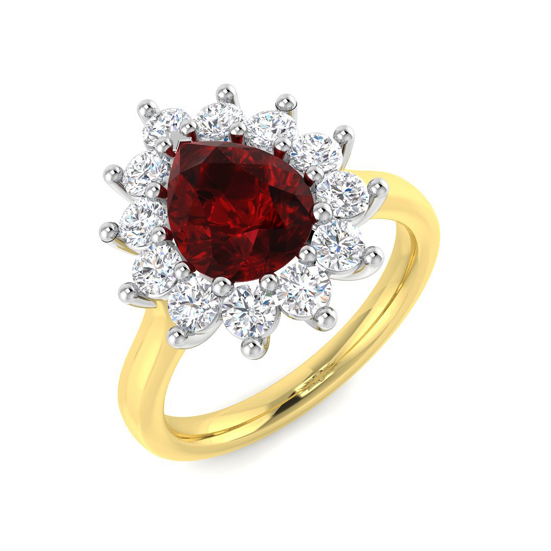 Ruby Ring in 9K Yellow Gold