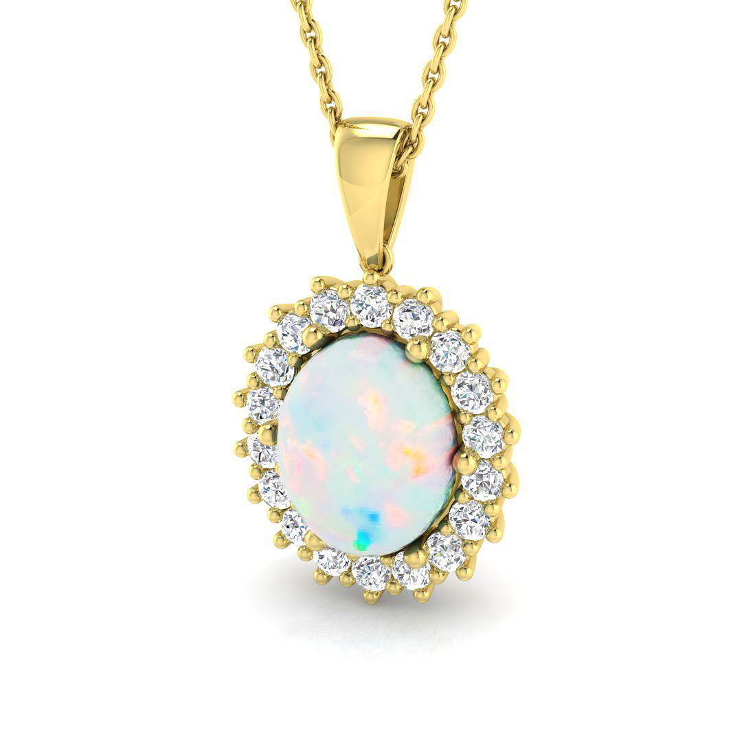 Opal Pendant in 9K Yellow Gold