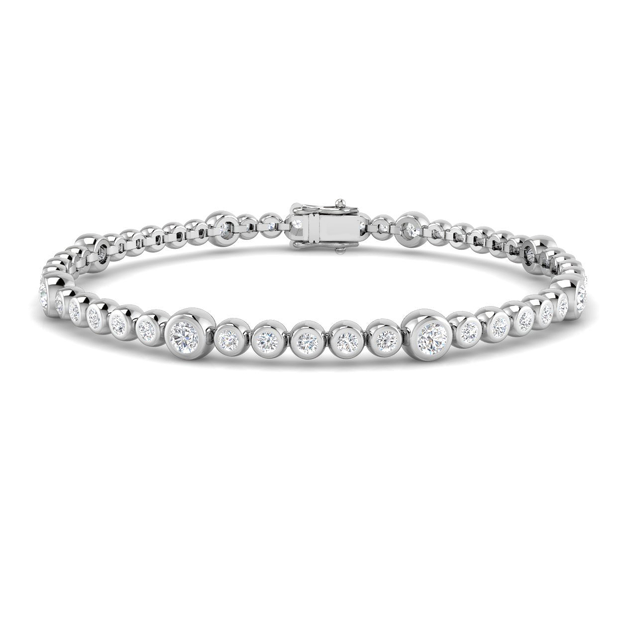 1.54ct Lab-Grown Diamond Tennis Bracelet in 9K White Gold