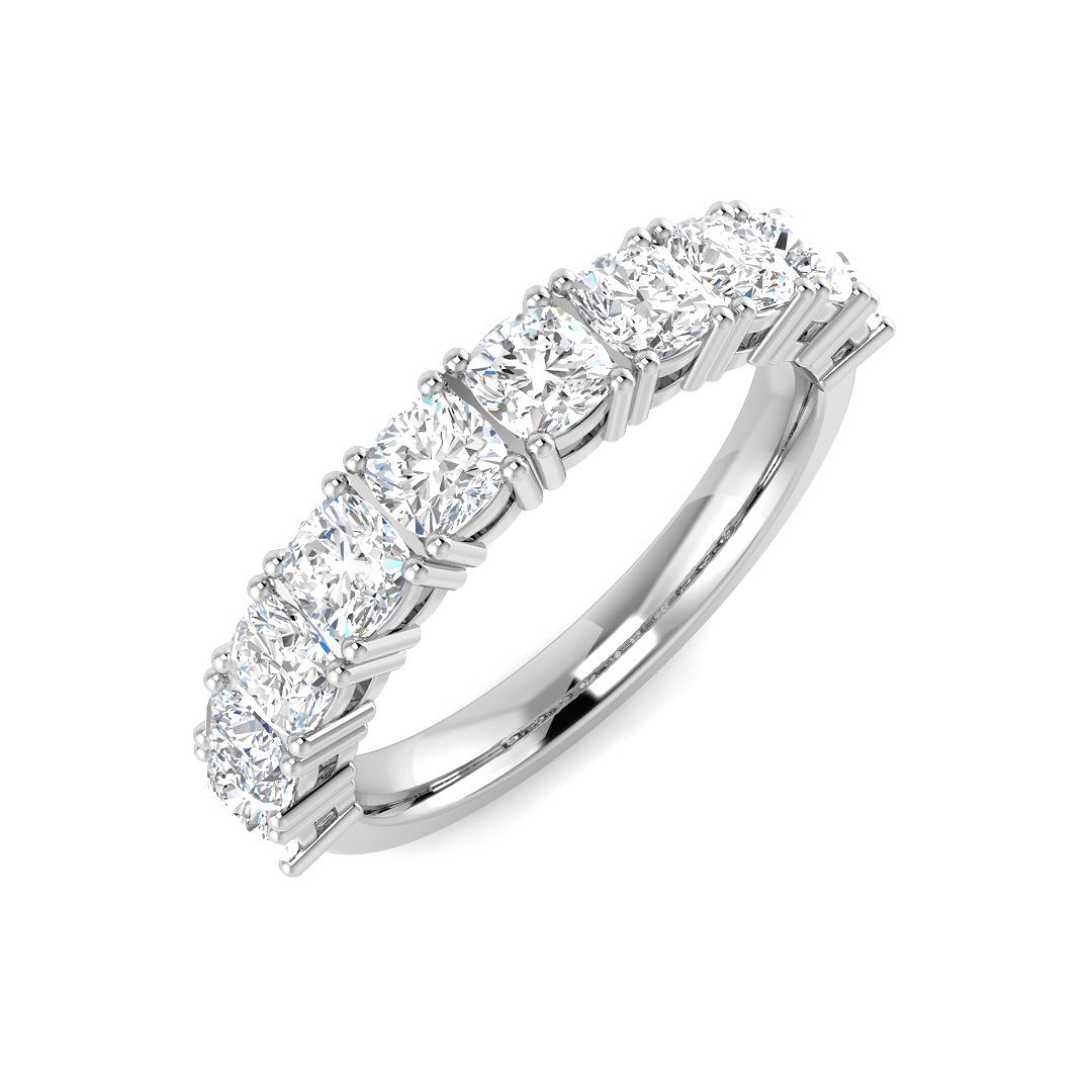 1.91ct Lab-Grown Diamond Half Eternity Ring in 9K White Gold