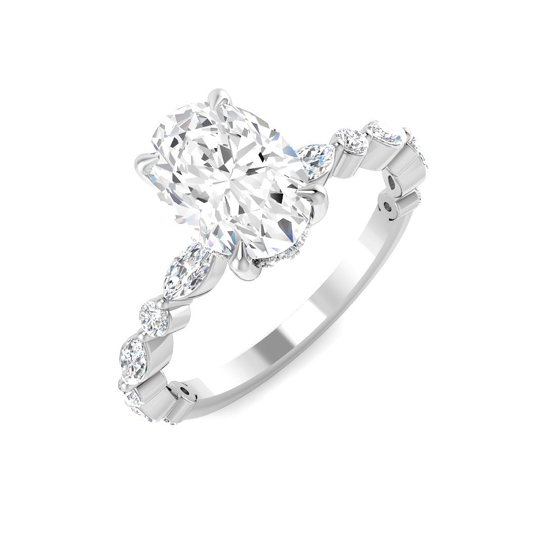 2.06ct Lab-Grown Diamond Engagement Rings Ring in Platinum Platinum