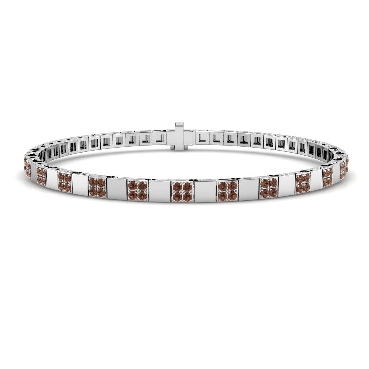 0.46ct Natural Diamond Tennis Bracelet in 14K White Gold