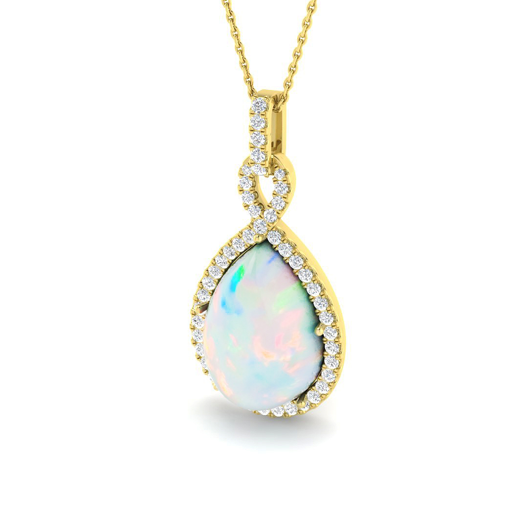 Opal Pendant in 9K Yellow Gold