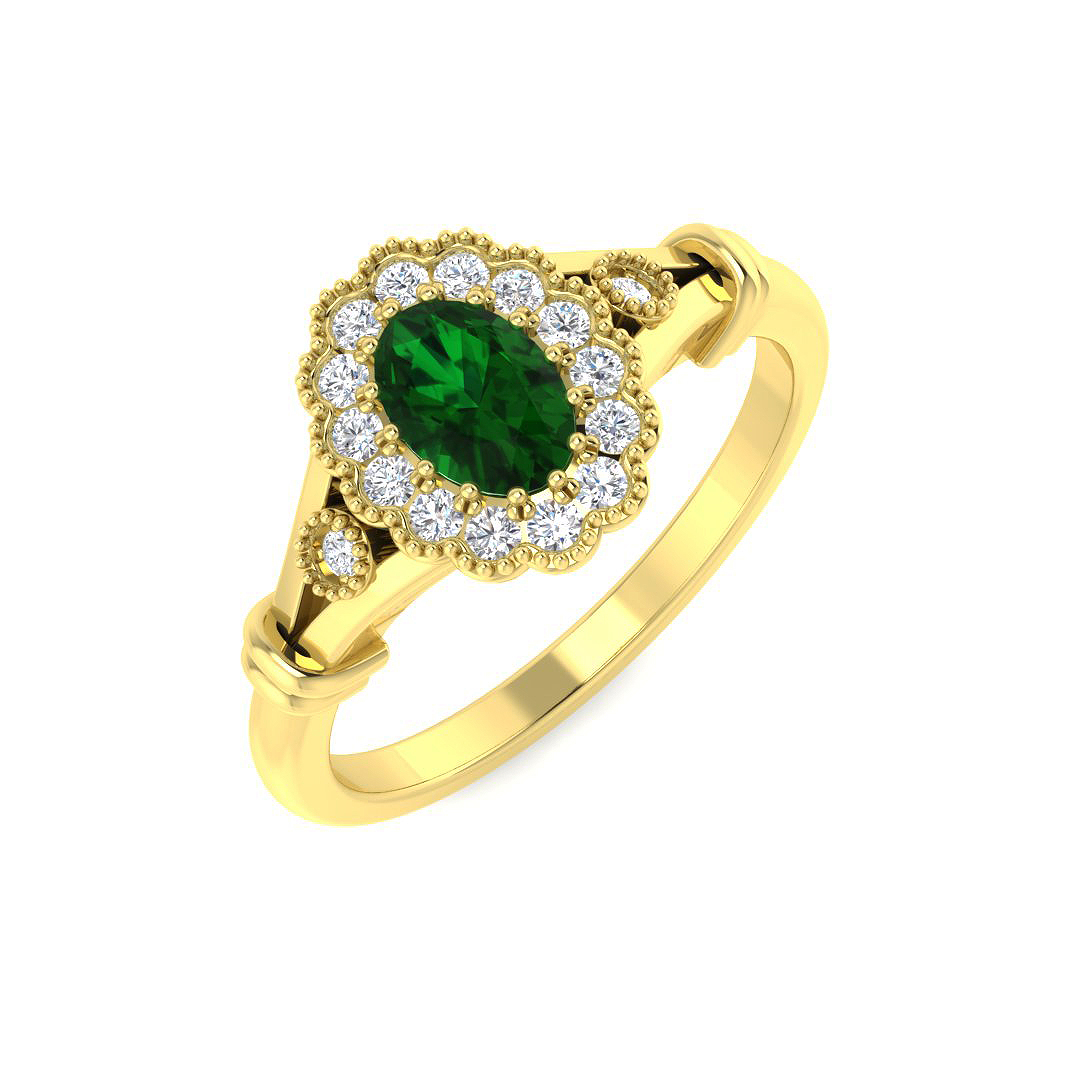Vintage Ring in 9K Yellow Gold
