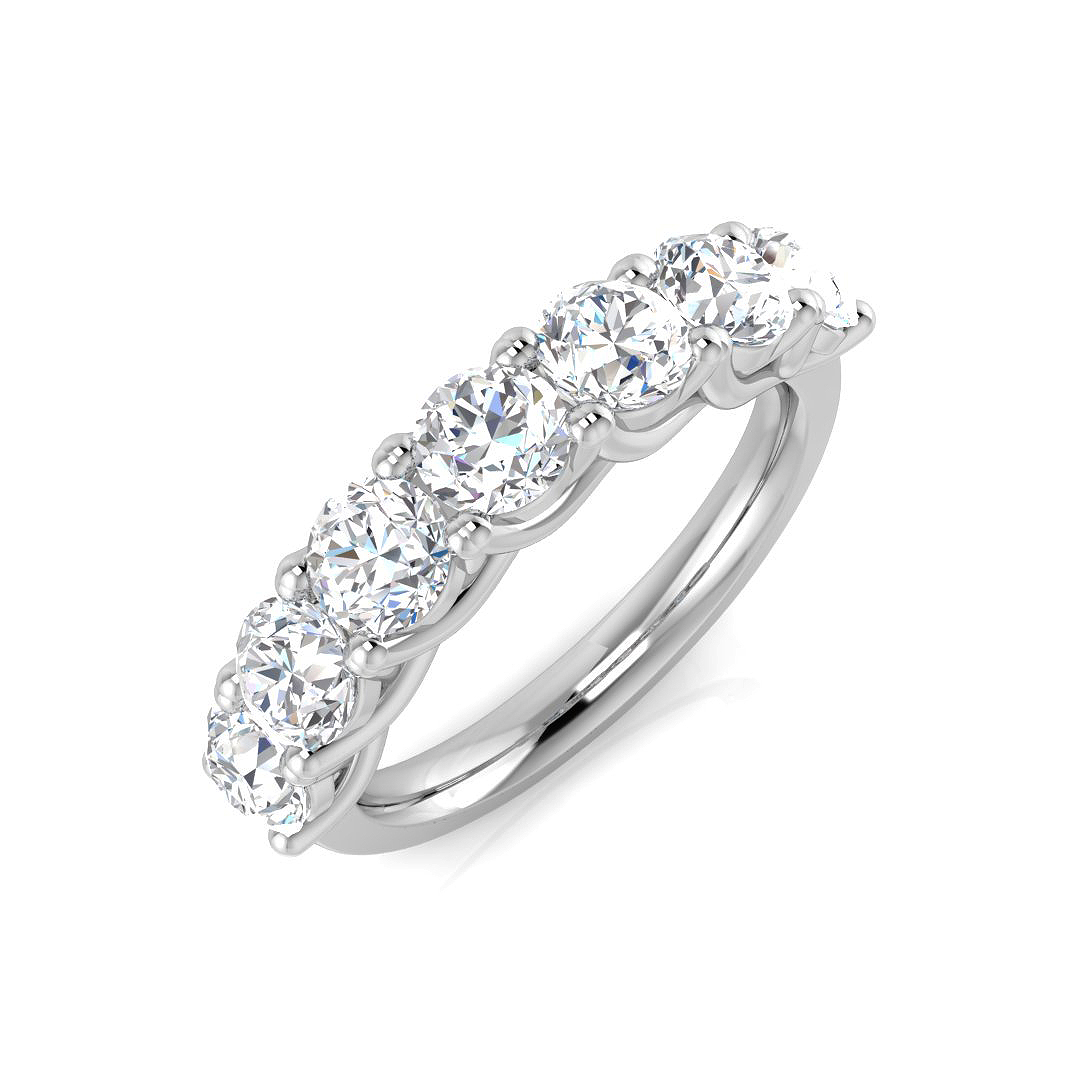 2.12ct Lab-Grown Diamond 6-10 Stone Ring in 9K White Gold