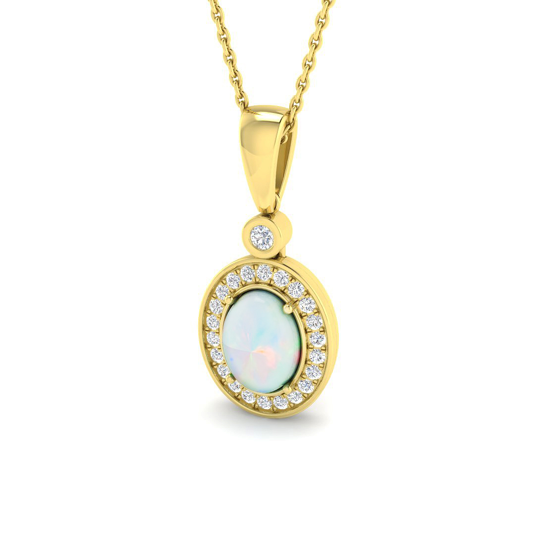 Opal Pendant in 9K Yellow Gold