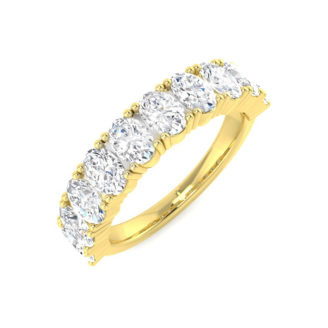 2.02ct Lab-Grown Diamond 6-10 Stone Ring in 9K Yellow Gold