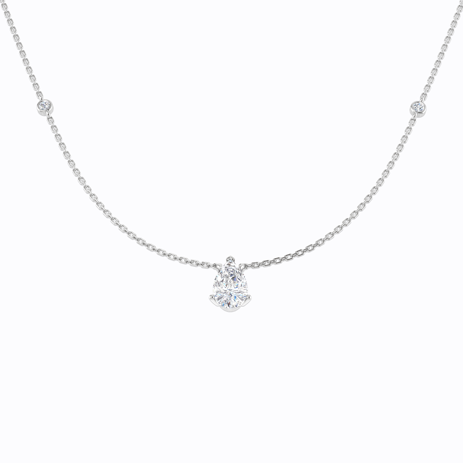 1.47ct Natural Diamond Spectacle Necklace in 18K Yellow Gold
