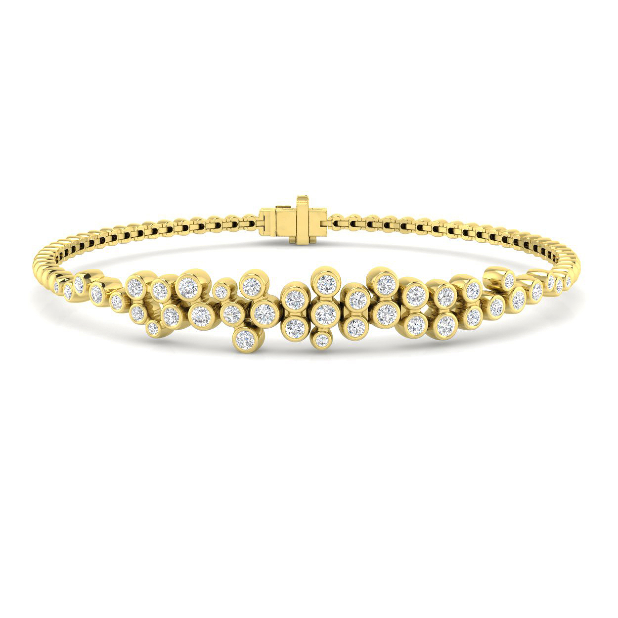 0.79ct Lab-Grown Diamond Fancy Bracelet in 9K Yellow Gold