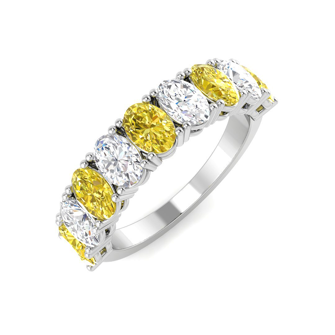 2.64ct Lab-Grown Diamond 6-10 Stone Ring in 9K White Gold