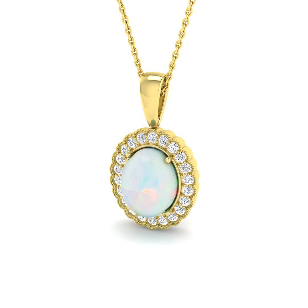 Opal Pendant in 9K Yellow Gold