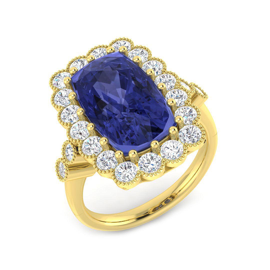 Tanzanite Ring in 9K Yellow Gold