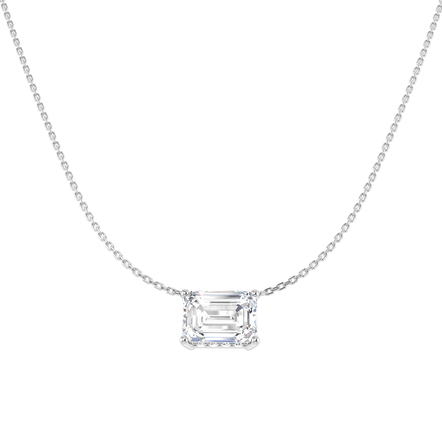 5.32ct Lab-Grown Diamond Solitaire Necklace in 9K White Gold