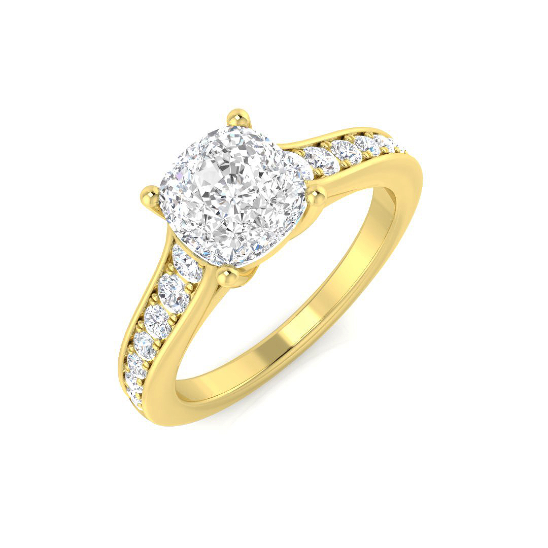 2.40ct Natural Diamond Engagement Rings Ring in 18K Yellow Gold