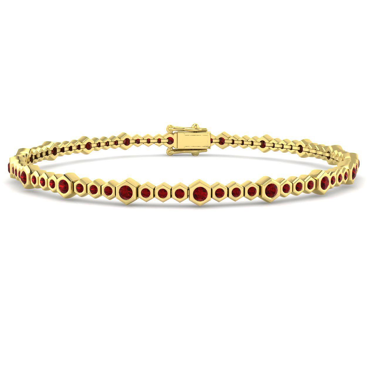 Ruby Bracelet in 9K Yellow Gold