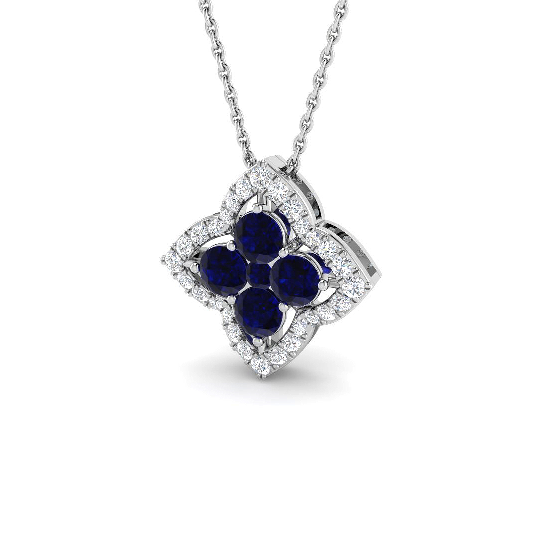 Fancy Pendant in 9K White Gold