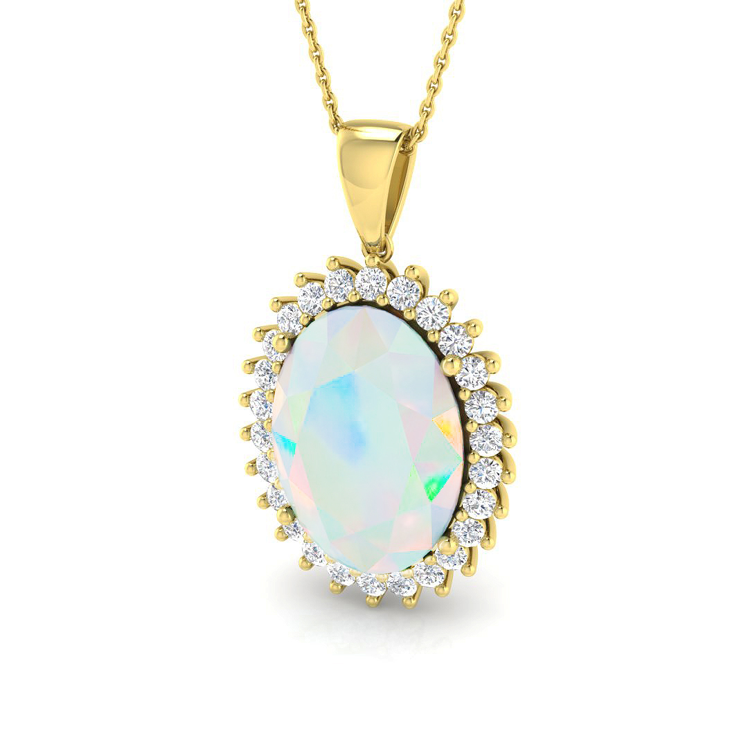 Opal Pendant in 9K Yellow Gold