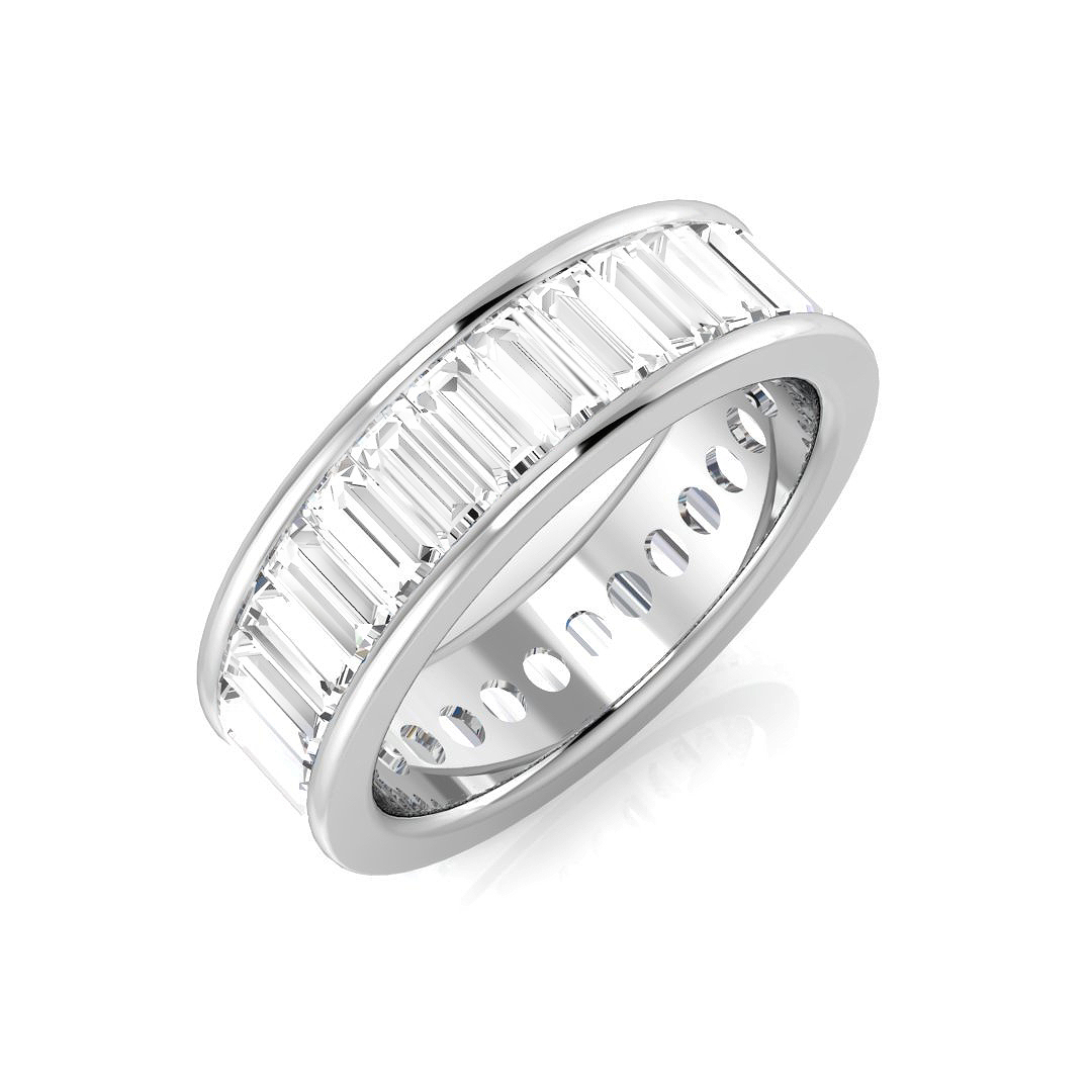 2.32ct Natural Diamond Full Eternity Ring in 18K White Gold