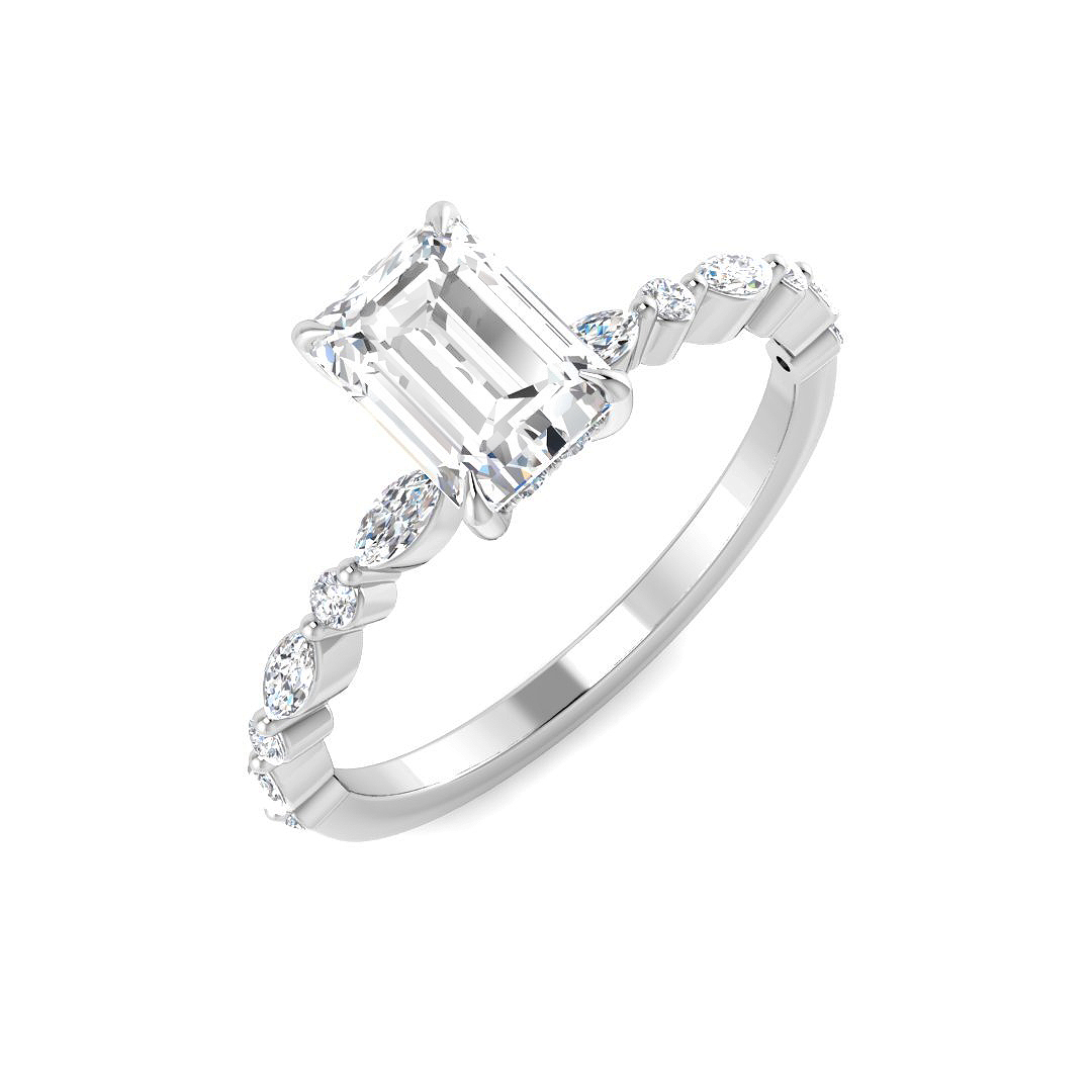1.34ct Lab-Grown Diamond Engagement Rings Ring in Platinum Platinum