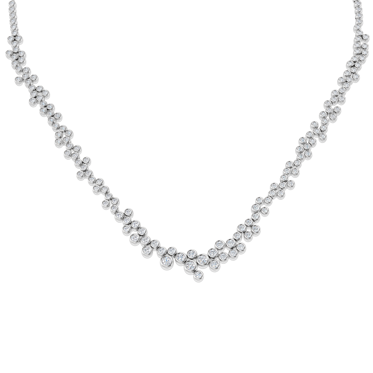 7.62ct Lab-Grown Diamond Fancy Necklace in 9K White Gold