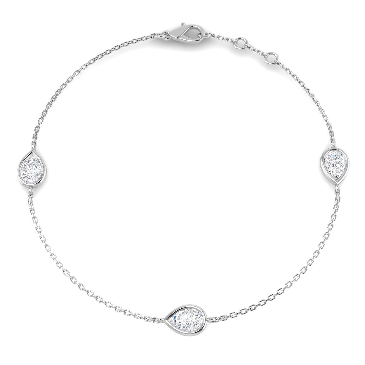 1.13ct Lab-Grown Diamond Spectacle & Solitaire Bracelet in 9K White Gold