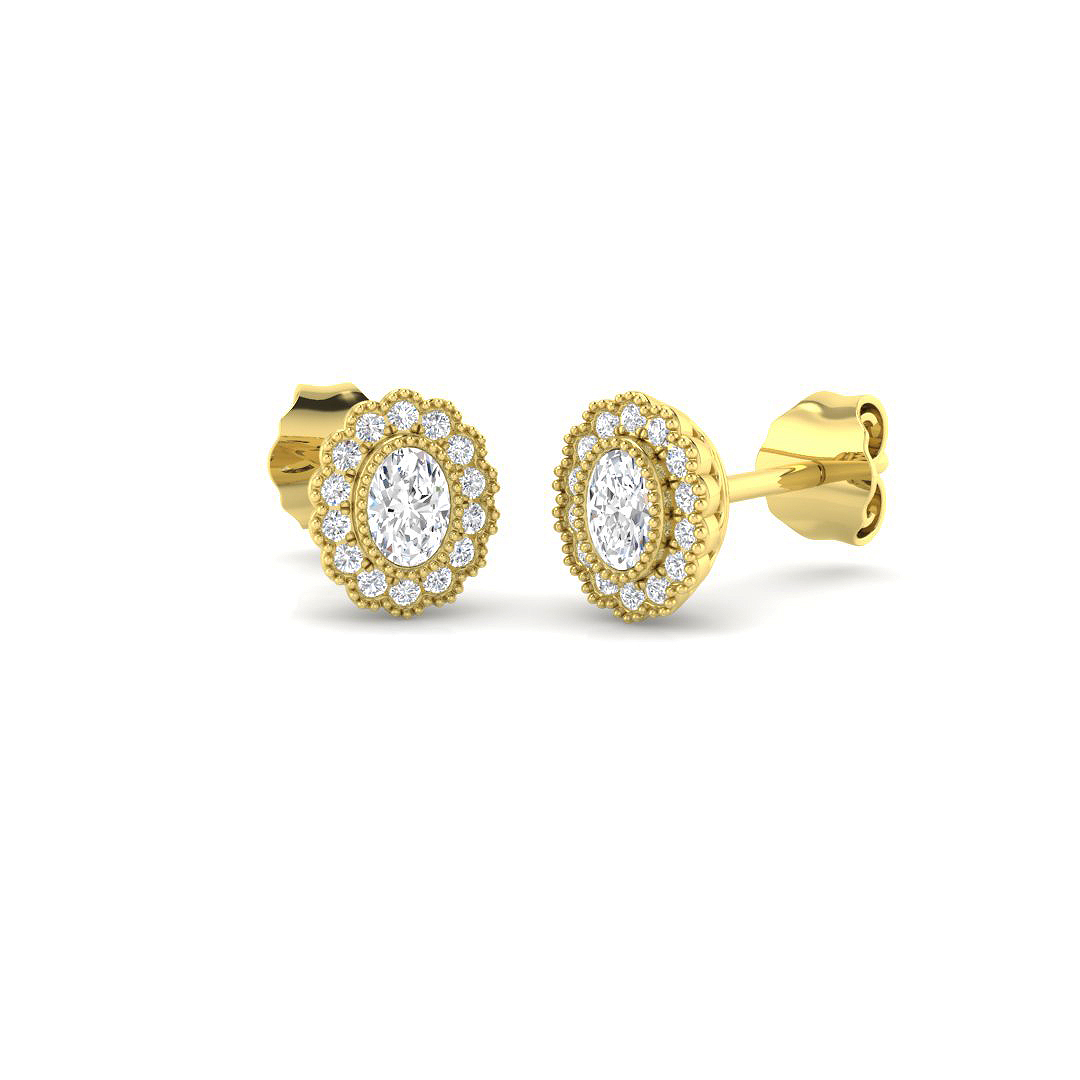 0.33ct Natural Diamond Earrings Earrings in 9K Yellow Gold
