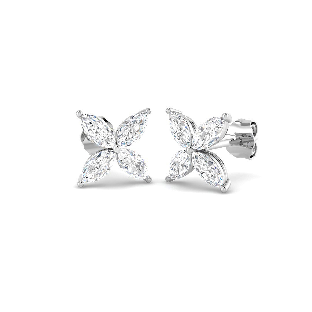 1.31ct Lab-Grown Diamond Shape Earrings in 9K White Gold