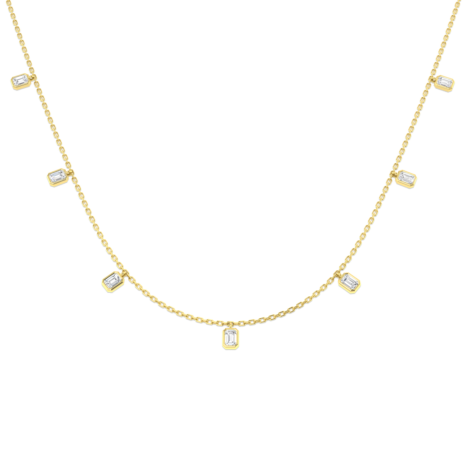 1.64ct Lab-Grown Diamond Spectacle Necklace in 9K Yellow Gold