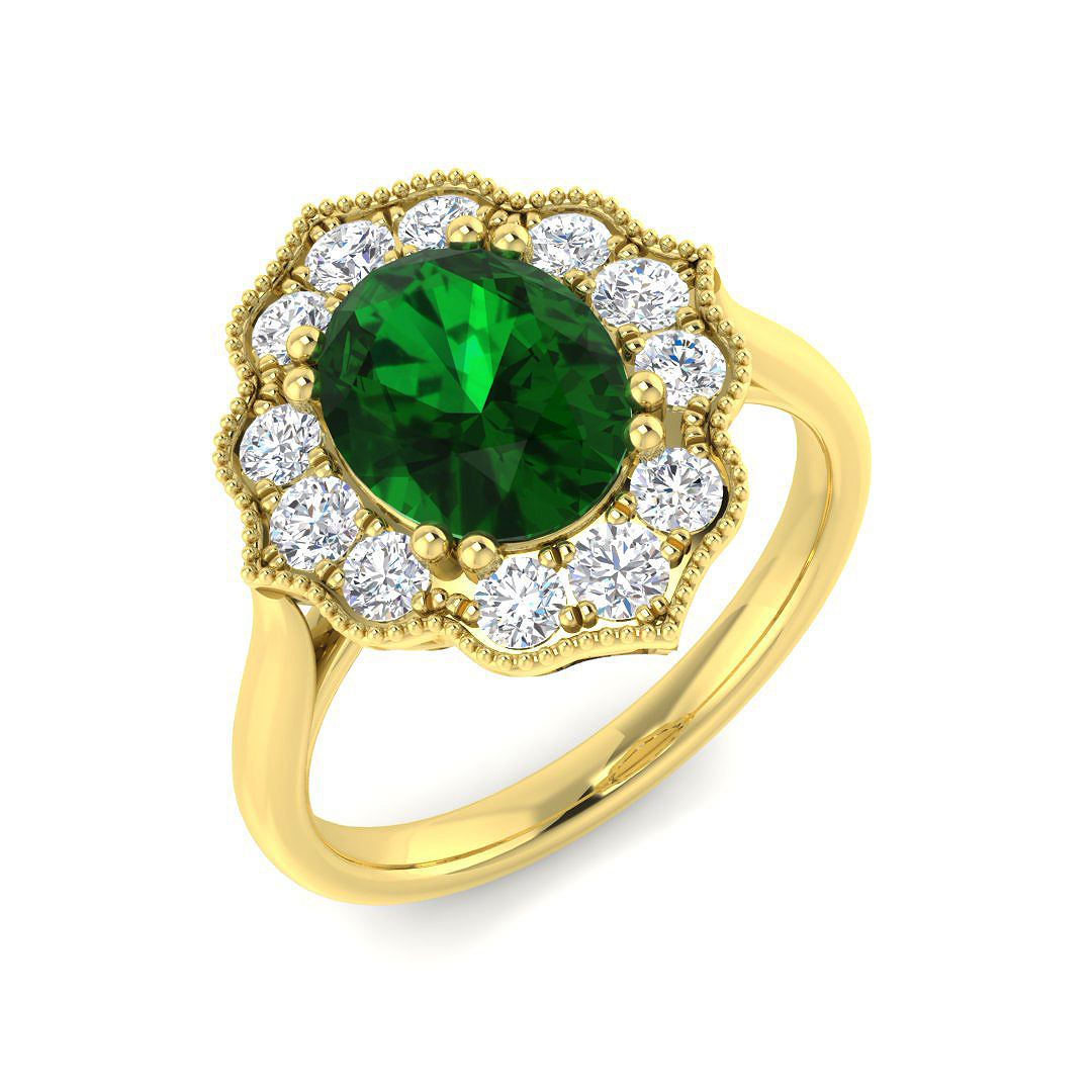 2.10ct Lab-Grown Diamond Rings Ring in 9K Yellow Gold