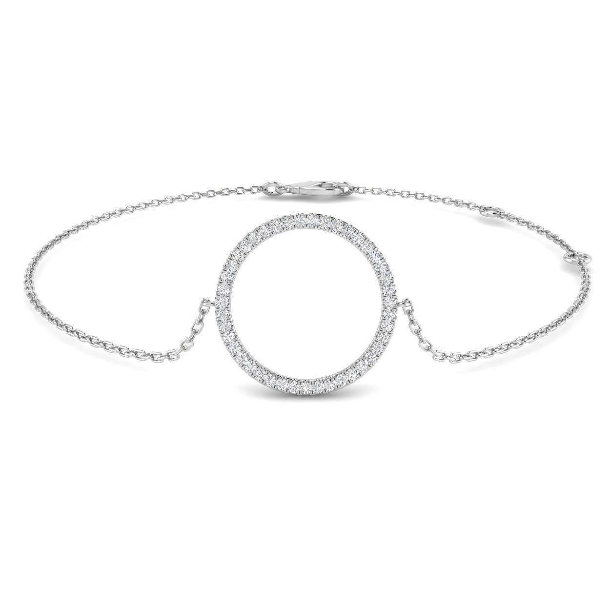 0.16ct Natural Diamond Shape Bracelet in 18K White Gold