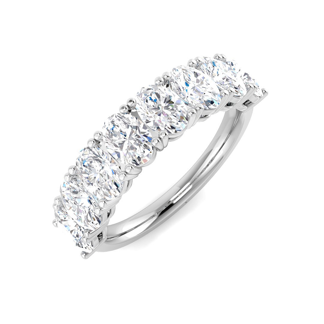 2.44ct Lab-Grown Diamond Half Eternity Ring in 9K White Gold