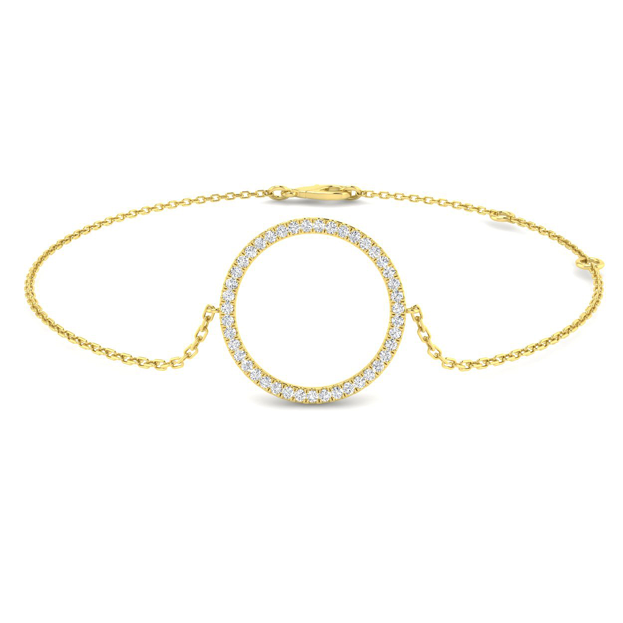 0.16ct Natural Diamond Shape Bracelet in 9K Yellow Gold