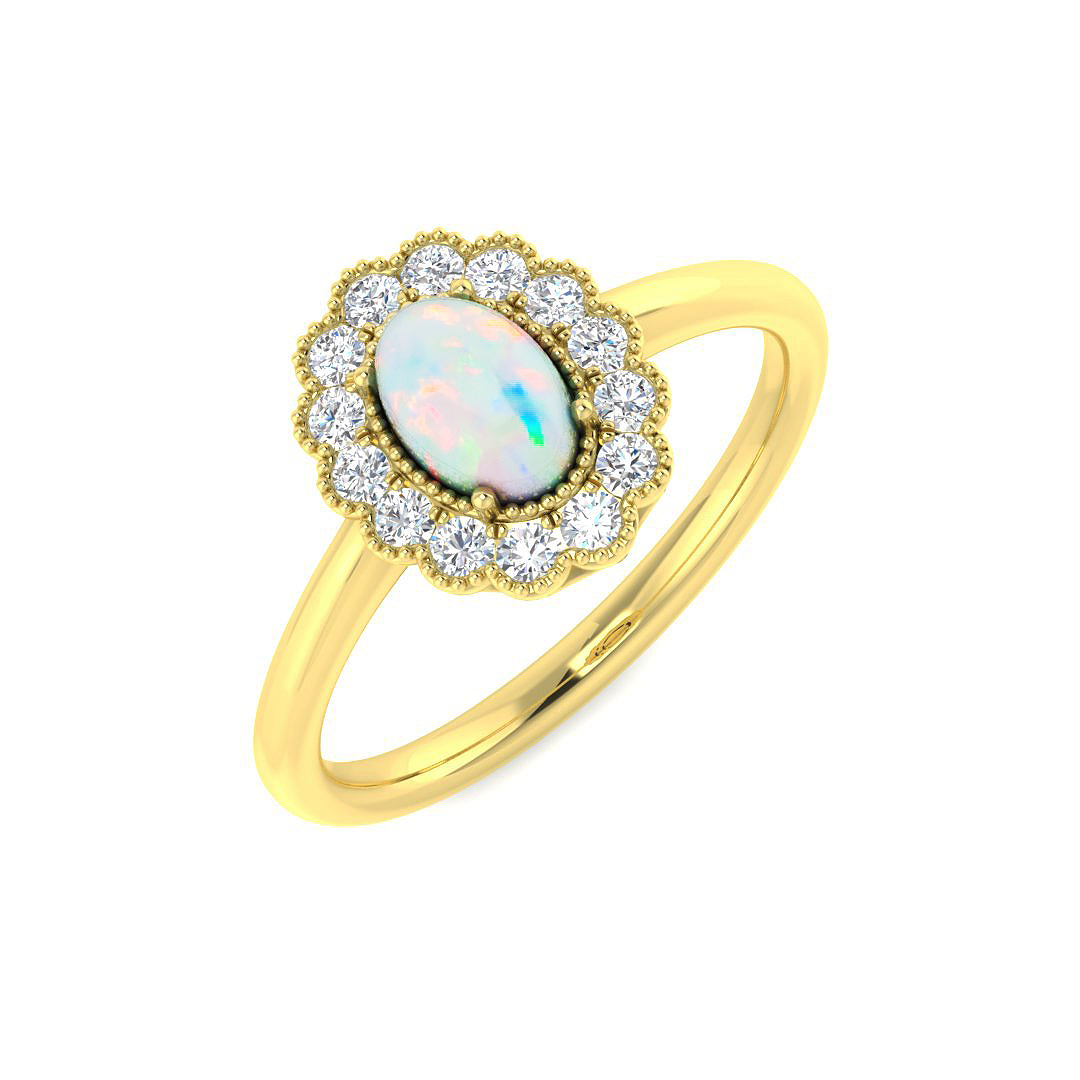 Opal Ring in 9K Yellow Gold