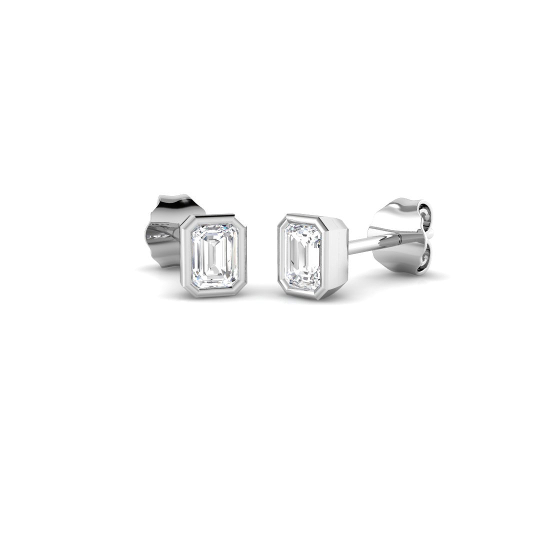 0.50ct Lab-Grown Diamond Solitaire Earrings in 9K White Gold
