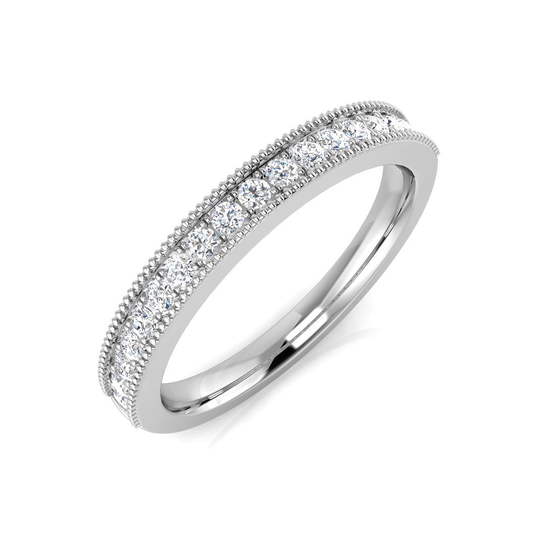 0.27ct Lab-Grown Diamond Half Eternity Ring in 9K White Gold