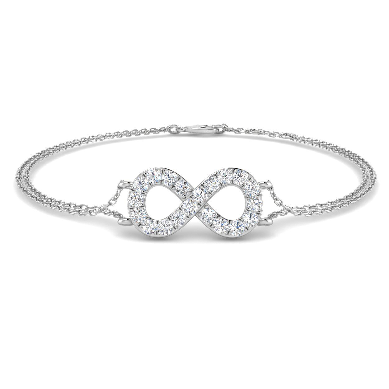 0.50ct Lab-Grown Diamond Shape Bracelet in 9K White Gold