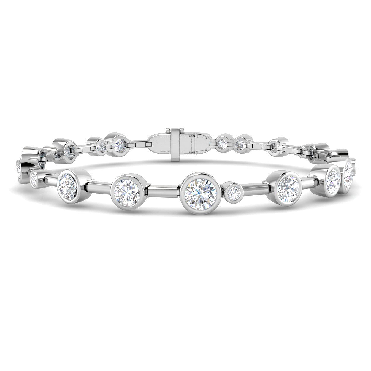 5.16ct Lab-Grown Diamond Spectacle & Solitaire Bracelet in 9K White Gold