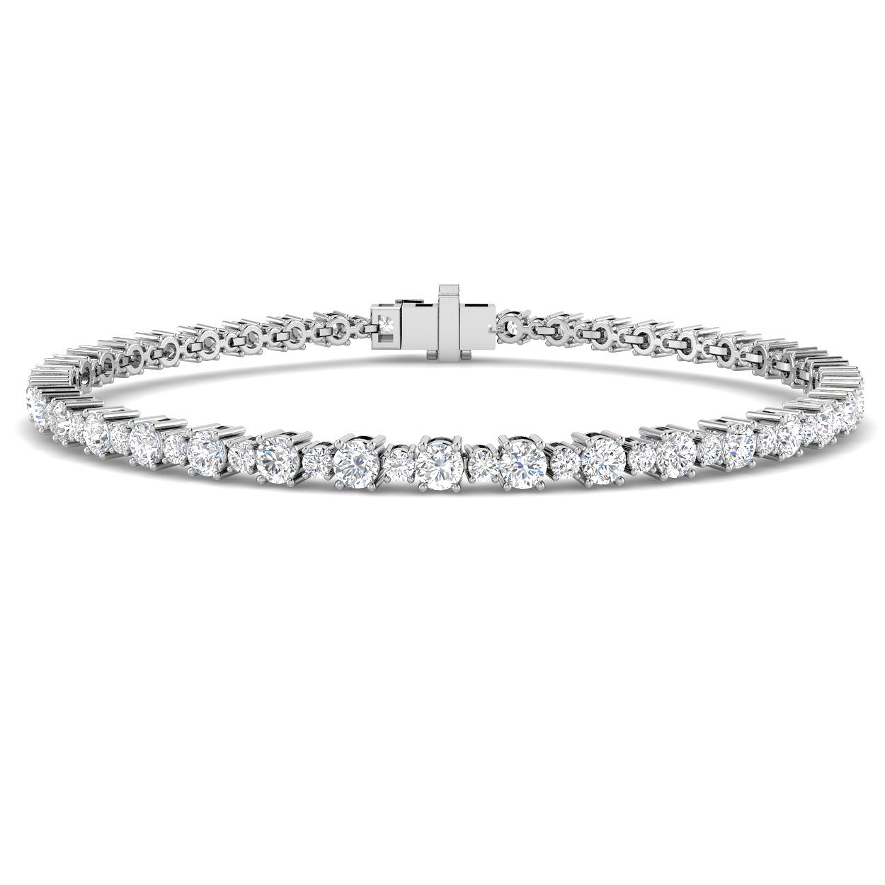 3.29ct Lab-Grown Diamond Tennis Bracelet in 9K White Gold