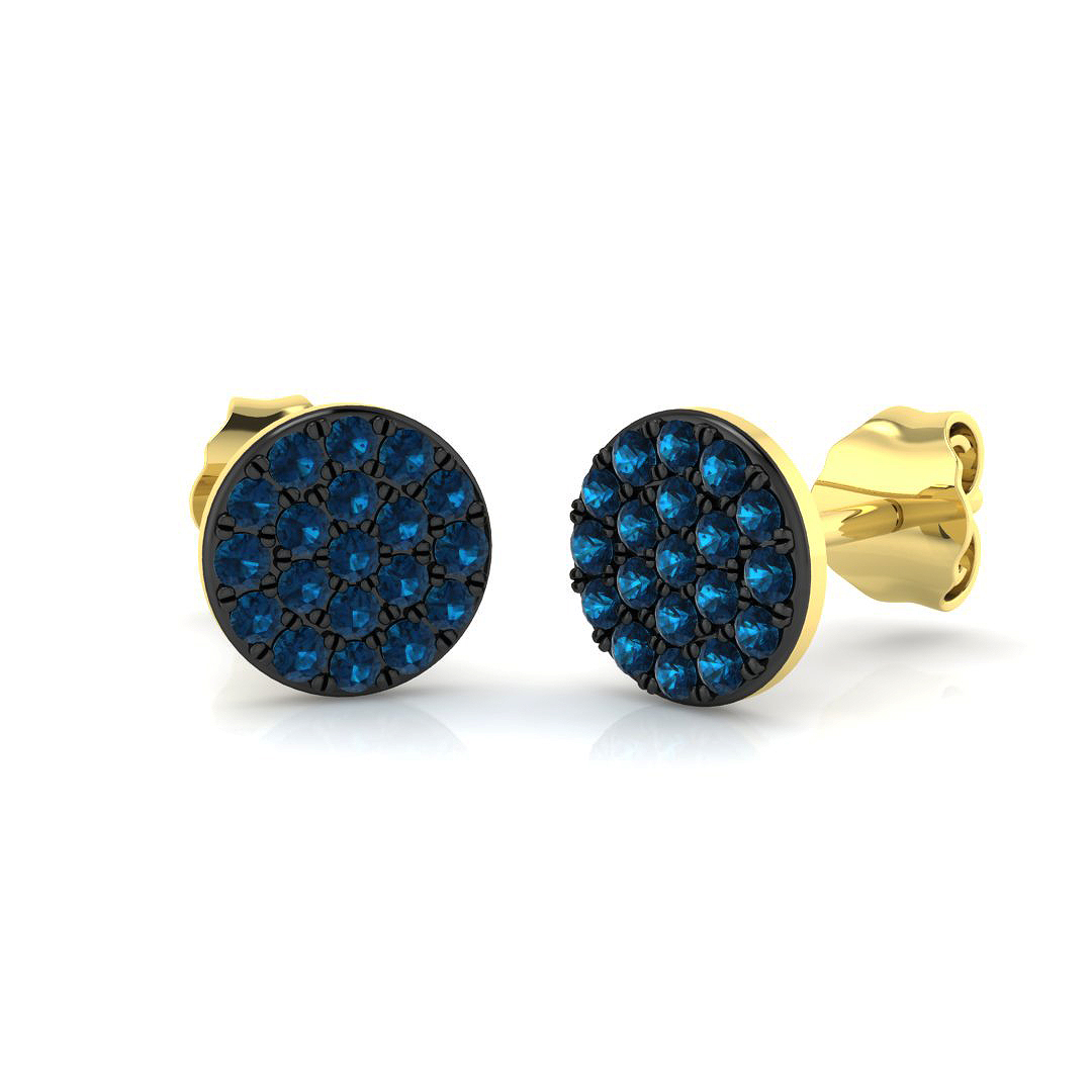 0.30ct Natural Diamond Shape Earrings in 9K Yellow Gold