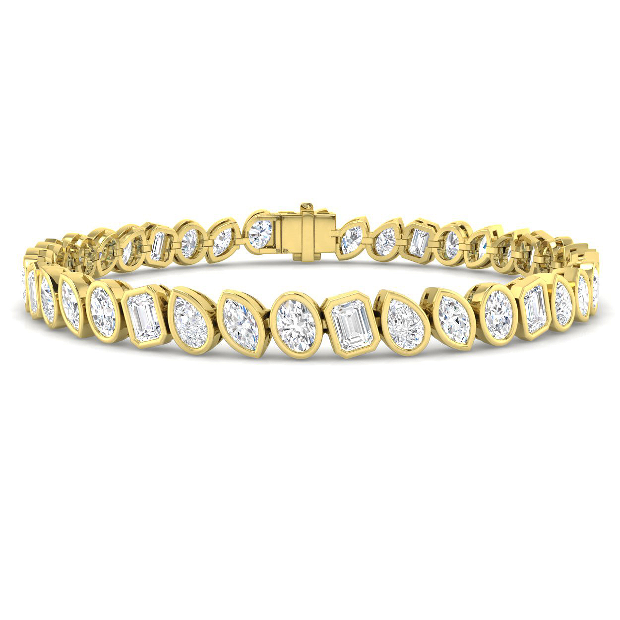 8.50ct Lab-Grown Diamond Tennis Bracelet in 9K Yellow Gold