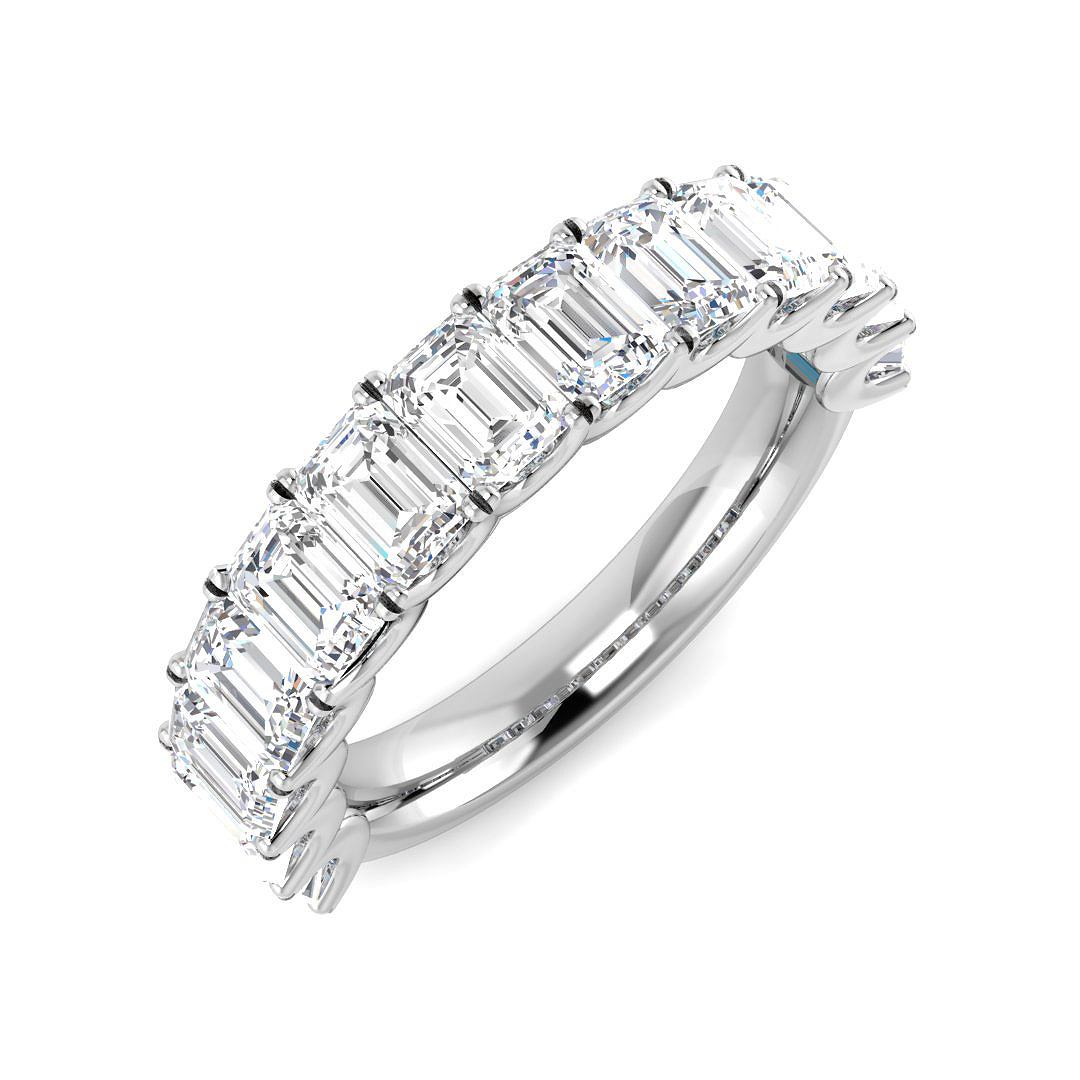 2.71ct Lab-Grown Diamond Half Eternity Ring in 9K White Gold